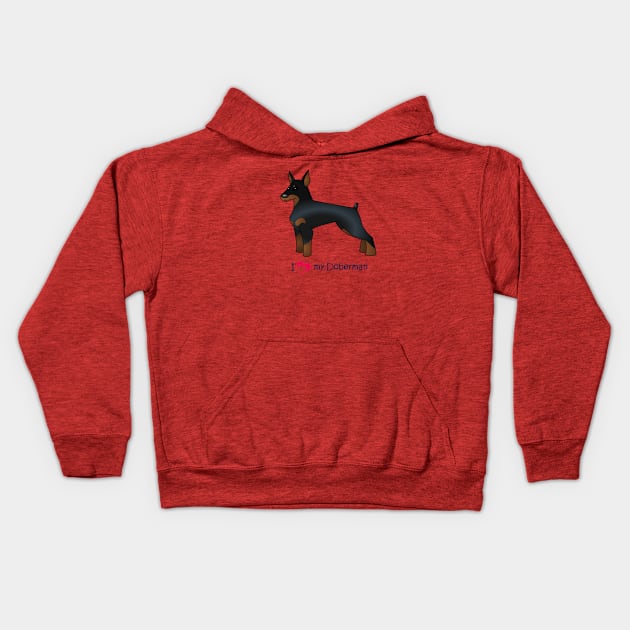 I <3 my Doberman Kids Hoodie by Ashkerdoodles